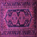 Square Persian Purple Traditional Rug, tr690pur