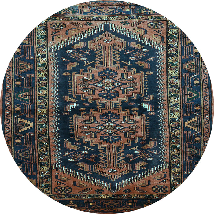 Round Persian Light Blue Traditional Rug, tr690lblu