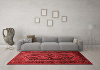 Machine Washable Persian Red Traditional Rug, wshtr690red