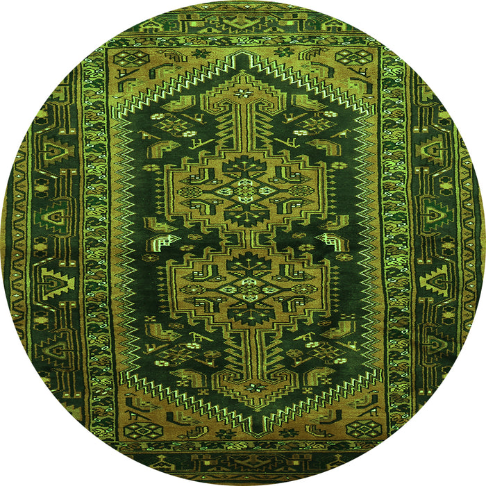 Machine Washable Persian Green Traditional Area Rugs, wshtr690grn