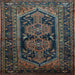 Square Persian Light Blue Traditional Rug, tr690lblu