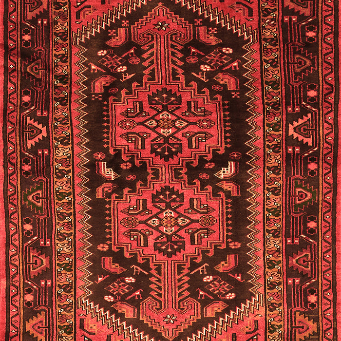 Serging Thickness of Machine Washable Persian Orange Traditional Area Rugs, wshtr690org