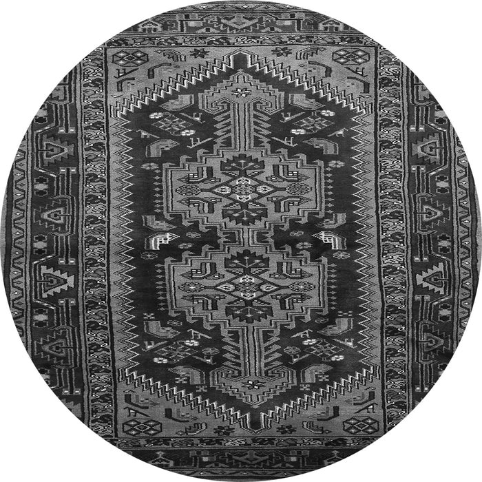 Machine Washable Persian Gray Traditional Rug, wshtr690gry