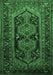 Machine Washable Persian Emerald Green Traditional Area Rugs, wshtr690emgrn