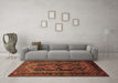 Machine Washable Persian Brown Traditional Rug in a Living Room,, wshtr690brn