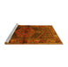 Sideview of Machine Washable Persian Yellow Traditional Rug, wshtr691yw