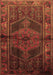 Machine Washable Persian Brown Traditional Rug, wshtr691brn