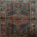 Square Machine Washable Persian Light Blue Traditional Rug, wshtr691lblu