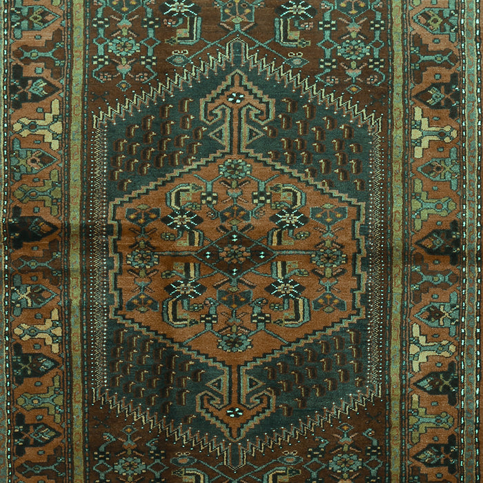Machine Washable Persian Turquoise Traditional Area Rugs, wshtr691turq