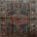 Square Persian Light Blue Traditional Rug, tr691lblu