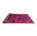 Sideview of Persian Pink Traditional Rug, tr691pnk