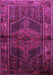 Machine Washable Persian Purple Traditional Area Rugs, wshtr691pur