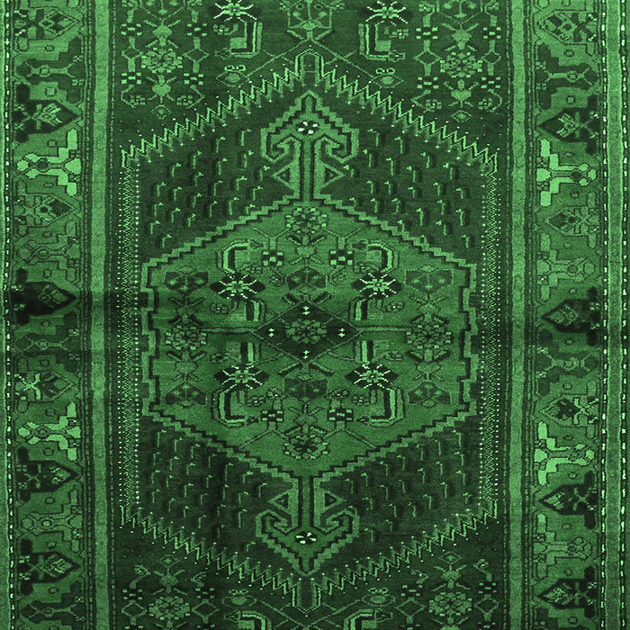 Machine Washable Persian Emerald Green Traditional Area Rugs, wshtr691emgrn