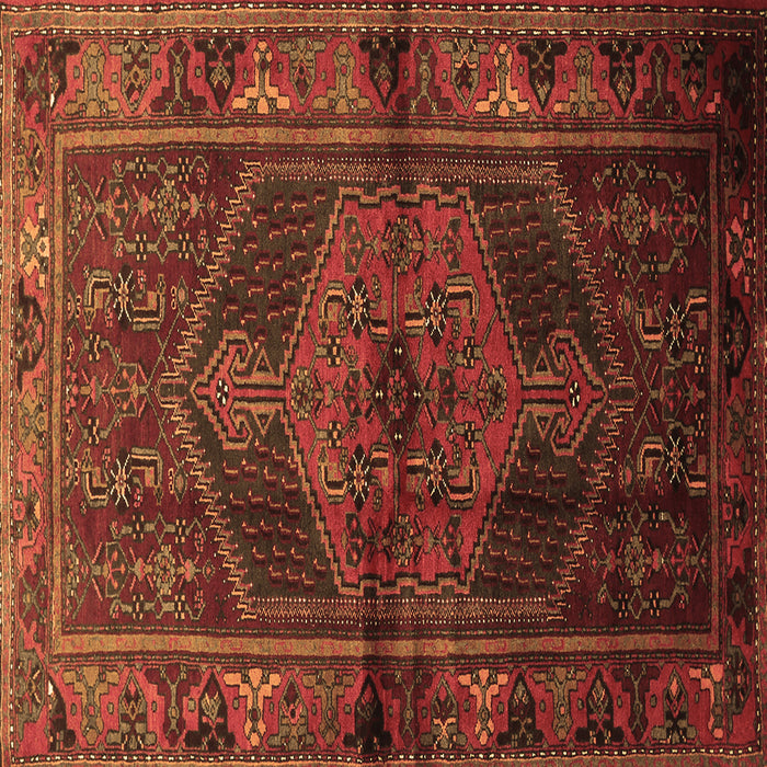Square Persian Brown Traditional Rug, tr691brn