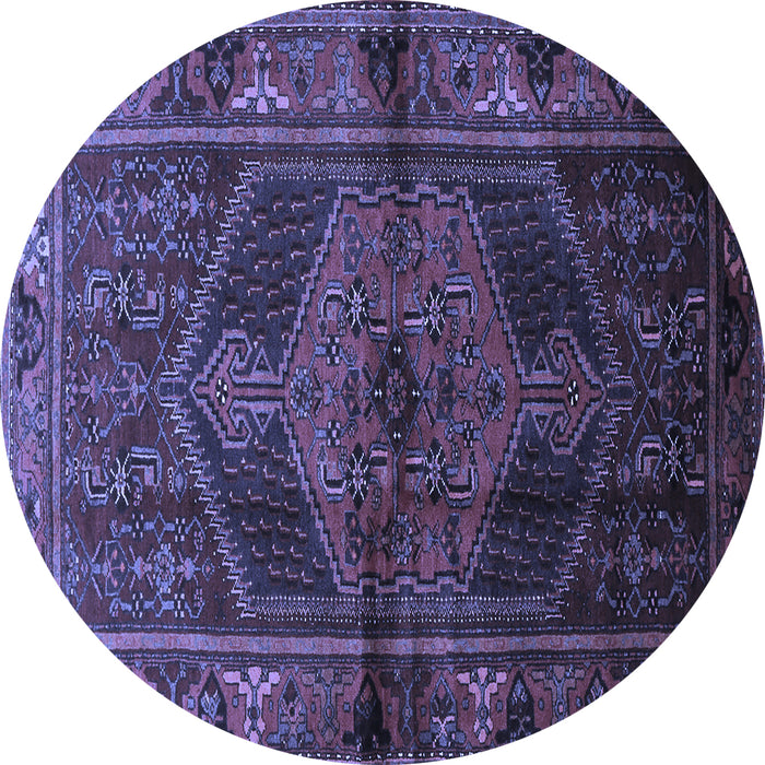 Round Persian Blue Traditional Rug, tr691blu