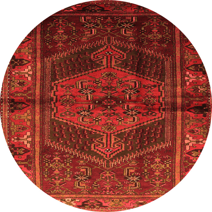 Square Persian Orange Traditional Rug, tr691org