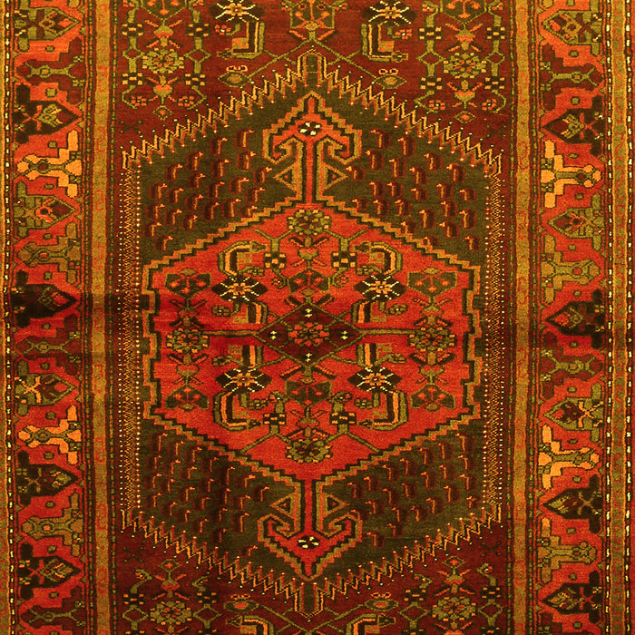 Machine Washable Persian Yellow Traditional Rug, wshtr691yw