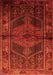 Serging Thickness of Machine Washable Persian Orange Traditional Area Rugs, wshtr691org