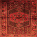 Serging Thickness of Persian Orange Traditional Rug, tr691org