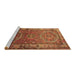 Sideview of Machine Washable Persian Brown Traditional Rug, wshtr692brn