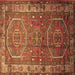 Square Machine Washable Persian Brown Traditional Rug, wshtr692brn