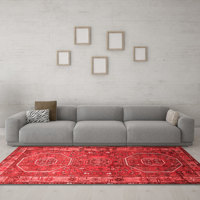 Traditional Red Washable Rugs
