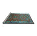 Sideview of Machine Washable Persian Light Blue Traditional Rug, wshtr692lblu