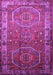 Machine Washable Persian Purple Traditional Area Rugs, wshtr692pur