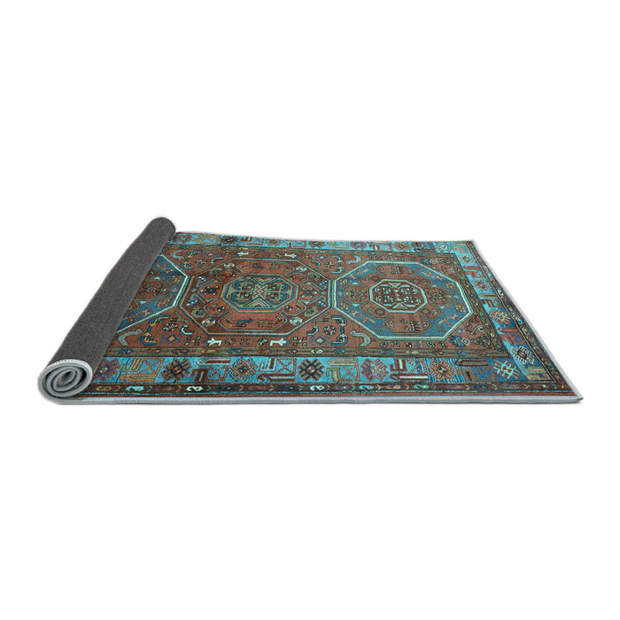 Sideview of Persian Light Blue Traditional Rug, tr692lblu