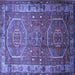 Square Persian Blue Traditional Rug, tr692blu