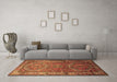 Machine Washable Persian Brown Traditional Rug in a Living Room,, wshtr692brn