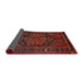 Sideview of Traditional Dark Sienna Brown Persian Rug, tr693