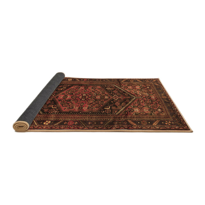 Sideview of Persian Brown Traditional Rug, tr693brn