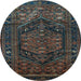 Round Persian Light Blue Traditional Rug, tr693lblu