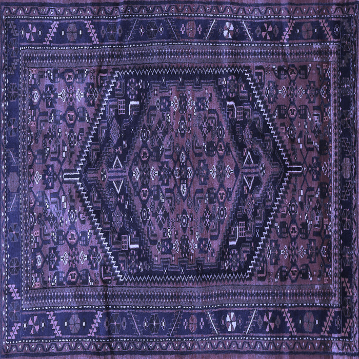 Square Persian Blue Traditional Rug, tr693blu