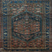 Square Machine Washable Persian Light Blue Traditional Rug, wshtr693lblu