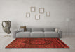 Machine Washable Persian Orange Traditional Area Rugs in a Living Room, wshtr693org