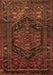 Machine Washable Persian Brown Traditional Rug, wshtr693brn