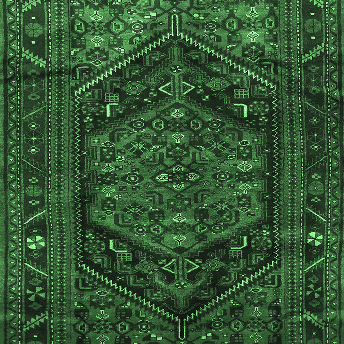 Machine Washable Persian Emerald Green Traditional Area Rugs, wshtr693emgrn