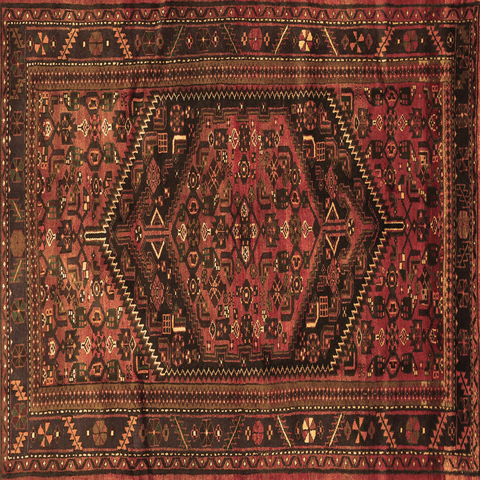 Square Machine Washable Persian Brown Traditional Rug, wshtr693brn