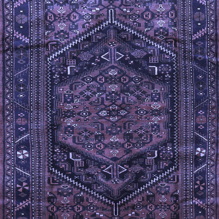 Machine Washable Persian Blue Traditional Rug, wshtr693blu