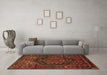 Machine Washable Persian Brown Traditional Rug in a Living Room,, wshtr693brn