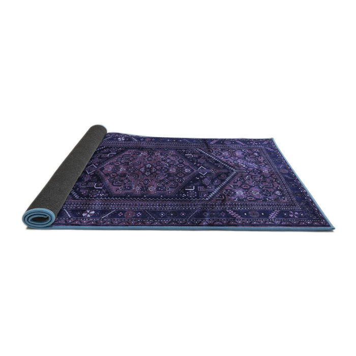Sideview of Persian Blue Traditional Rug, tr693blu