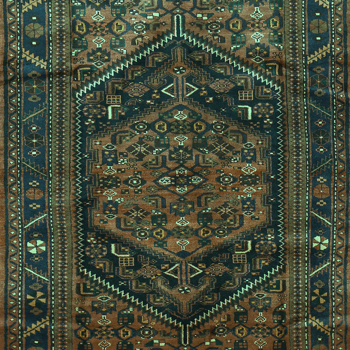 Machine Washable Persian Turquoise Traditional Area Rugs, wshtr693turq