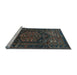 Sideview of Machine Washable Persian Light Blue Traditional Rug, wshtr693lblu