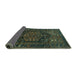 Sideview of Persian Turquoise Traditional Rug, tr693turq