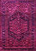 Machine Washable Persian Pink Traditional Rug, wshtr693pnk