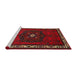 Sideview of Machine Washable Traditional Sepia Brown Rug, wshtr694