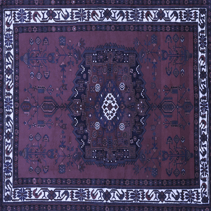 Square Persian Blue Traditional Rug, tr694blu