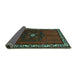 Sideview of Persian Turquoise Traditional Rug, tr694turq